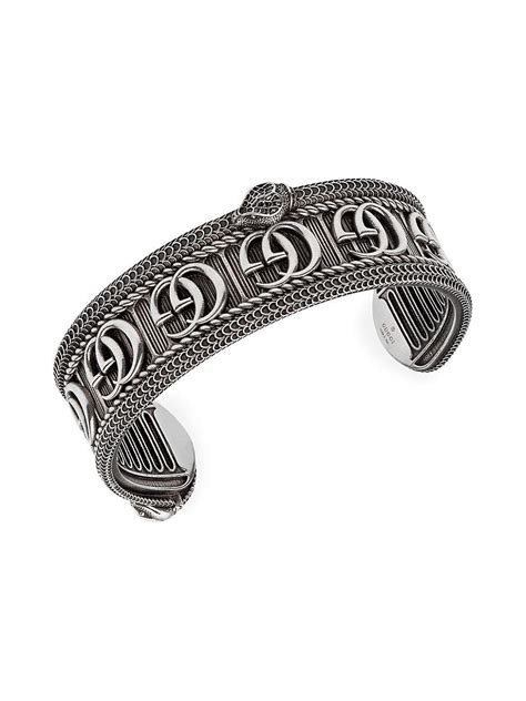 gucci cuff bracelet marmont snakes|Gucci GG Marmont interlinking cuff bracelet.